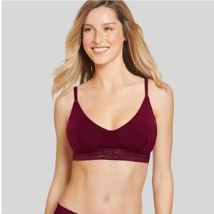 Jockey Generation Women's Soft Touch Logo Bralette - Burgundy Blush S